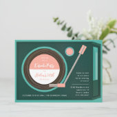 Invitation Record Player Music Anniversaire (Debout devant)