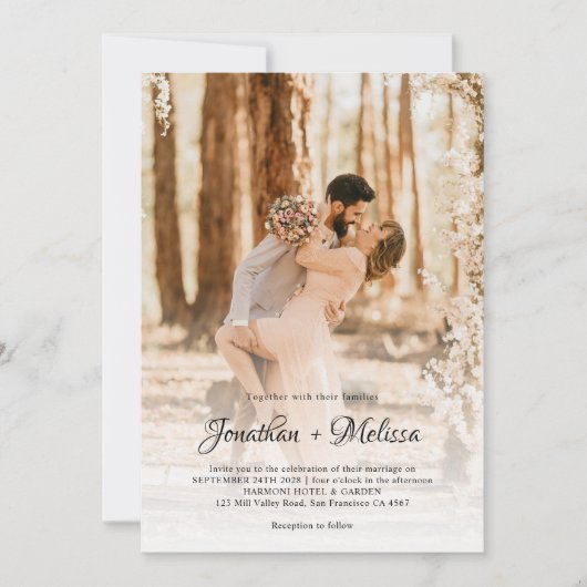 Invitation Recouvrement budgétaire du code QR 2 Mariage de sc (Devant)