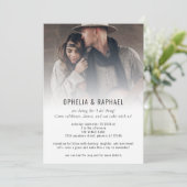 Invitation Recouvrement de photo informel QR Code Fun Mariage (Debout devant)