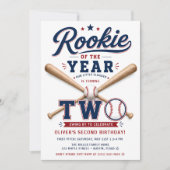 Invitation Recrue de l'année Baseball 2e anniversaire (Devant)