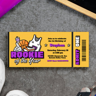 Invitation Recrue de l'année - Garçon Billet pour le premier 