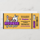 Invitation Recrue de l'année - Garçon Billet pour le premier  (Devant)