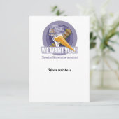 Invitation Recruting baby shower (Debout devant)