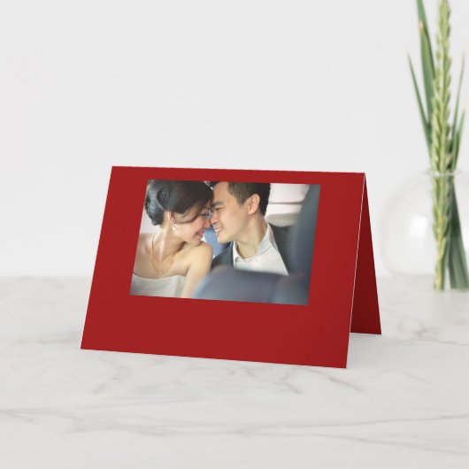 Invitation Rectangle classique Double Bonheur Mariage chinois (Dos)