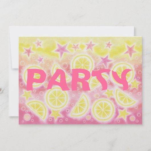 Invitation Rectangle d'invitation pour la fête d'anniversaire (Devant)