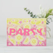 Invitation Rectangle d'invitation pour la fête d'anniversaire (Debout devant)