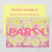 Invitation Rectangle d'invitation pour la fête d'anniversaire (Devant / Derrière)