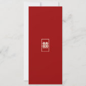 Invitation Rectangle double bonheur simple Mariage chinois (Dos)
