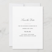 Invitation Rectangle transparent Élégant Script photo (Dos)