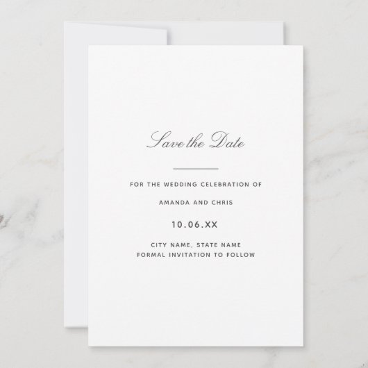 Invitation Rectangle transparent Élégant Script photo (Dos)