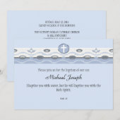 Invitation rectangulaire de l'harmonie bleue (Devant / Derrière)