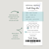 Invitation Reçu pour les dents de lait imprimable modifiable