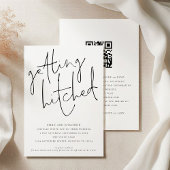 Invitation Récupération informelle Script haché QR Mariage In