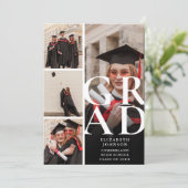 Invitation Récupération photo moderne Collage Graduation Part (Debout devant)