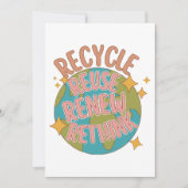 Invitation Recycler réutiliser Renouveler repenser (Devant)