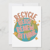 Invitation Recycler réutiliser Renouveler repenser (Dos)