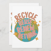 Invitation Recycler réutiliser Renouveler repenser (Devant / Derrière)