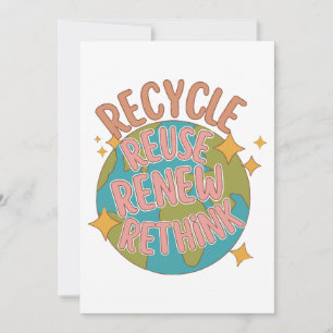 Invitation Recycler réutiliser Renouveler repenser