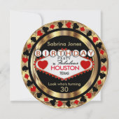 Invitation Red 00th Birthday Party - do-it-yourself City & St (Devant)