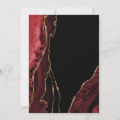 Invitation Red Agate Gold Black 40e anniversaire (Dos)