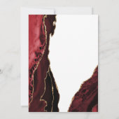 Invitation Red Agate Gold Blanc 50e anniversaire (Dos)