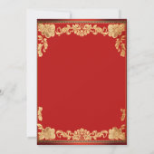 Invitation Red and gold elephants Indian wedding reception (Dos)