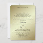 Invitation Red and Gold Indian Mariage damassé (Dos)