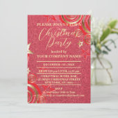 Invitation Red And Gold Stars Parties scintillant Compagnie F (Debout devant)