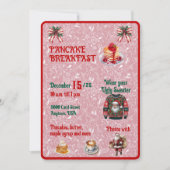 Invitation Red and Green Christmas Pancake Breakfast (Devant)
