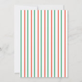 Invitation Red and Green Stripe Christmas Dinner Party (Dos)