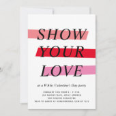 Invitation Red and Pink Highlights Saint-Valentin (Devant)