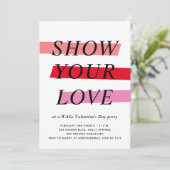 Invitation Red and Pink Highlights Saint-Valentin (Debout devant)