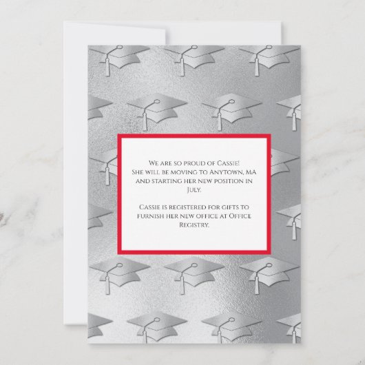 Invitation Red and Silver Graduation (Dos)