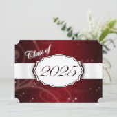 Invitation Red and White 2025 Graduation Party (Debout devant)