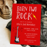 Red and White Born Two Rock Guitare 2e anniversair