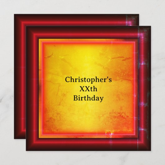 Invitation Red and yellow (Devant / Derrière)