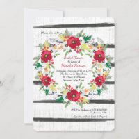 Invitation Red Anemones
