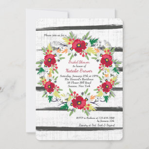 Invitation Red Anemones