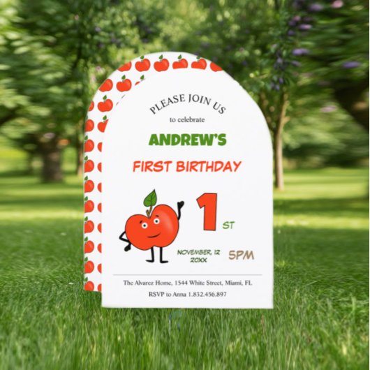 Invitation Red apple