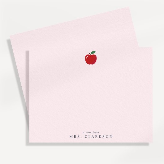Invitation Red Apple Teacher Appreciation Note Card