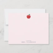 Invitation Red Apple Teacher Appreciation Note Card (Devant)