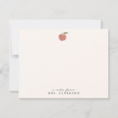 Invitation Red Apple Teacher Stationery Note Card (Devant)