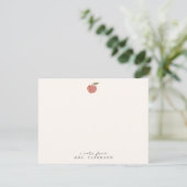 Invitation Red Apple Teacher Stationery Note Card (Debout devant)