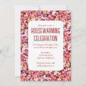Invitation Red Autumn quitte chic Custom HOUSEWARMINING PARTY (Devant)