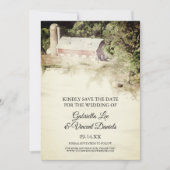 Invitation Red Barn Country Farm Mariage Aquarelle Date de sa (Devant)