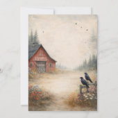 Invitation Red Barn Crows Farm Family Reunion | (Dos)