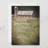 Invitation Red Barn et Silo Country Farm Engagement Party (Devant)