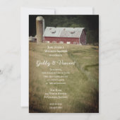 Invitation Red Barn et Silo Country Farm Wedding shower (Devant)