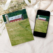 Invitation Red Barn et Wedding shower de la ferme Silo