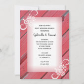 Invitation Red Barn Wood Country Repas de Brunch de Mariage (Devant)